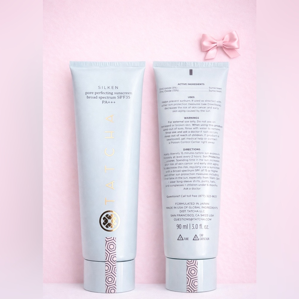 ✨ Tatcha Silken Pore Perfecting Sunscreen SPF 35 PA+++ – Full Size 90 ml
